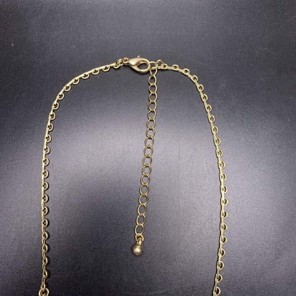 Layered Glass Bead Necklace Chocolate Brown Cats Eye Beaded Gold Tone - Picture 7 of 7